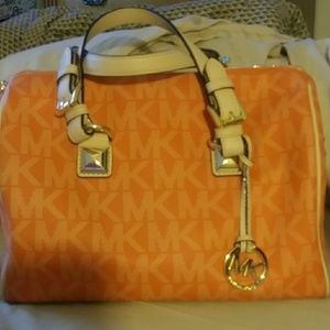 Orange signature MK Bag